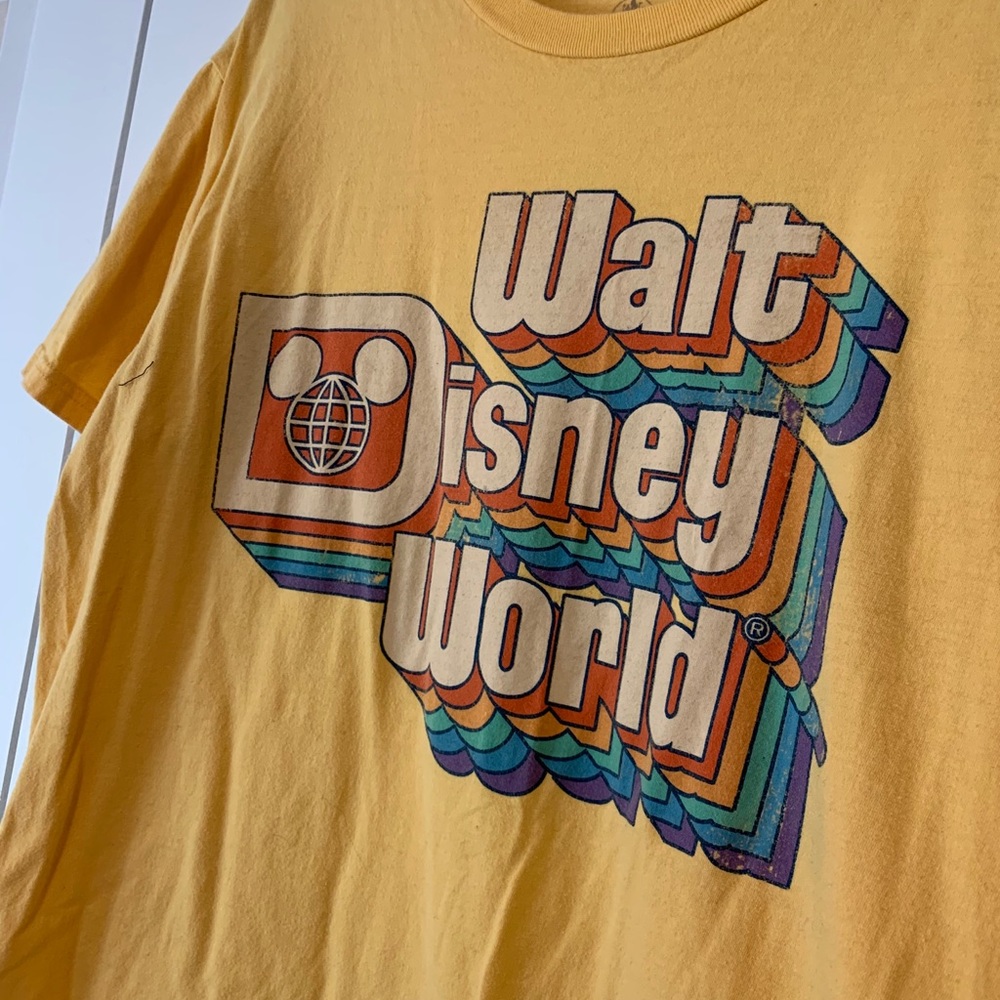 Vintage Style Yellow Walt Disney World tshirt